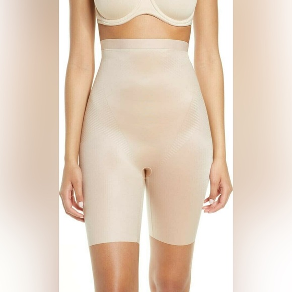 SPANX Thinstincts 2.0 High-Waisted Mid-Thigh Short Size: 3XL in Champaig… - Picture 1 of 11